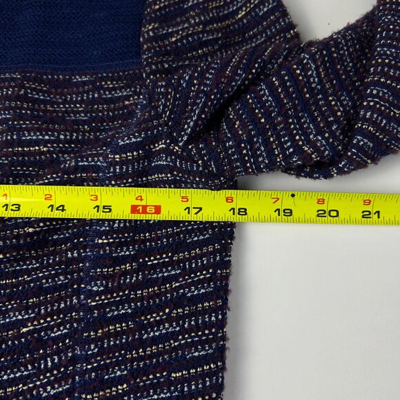 St. John Blue Purple Texture Tweed‎ Career Jacket Blazer Dress Set Women'… - Picture 12 of 15